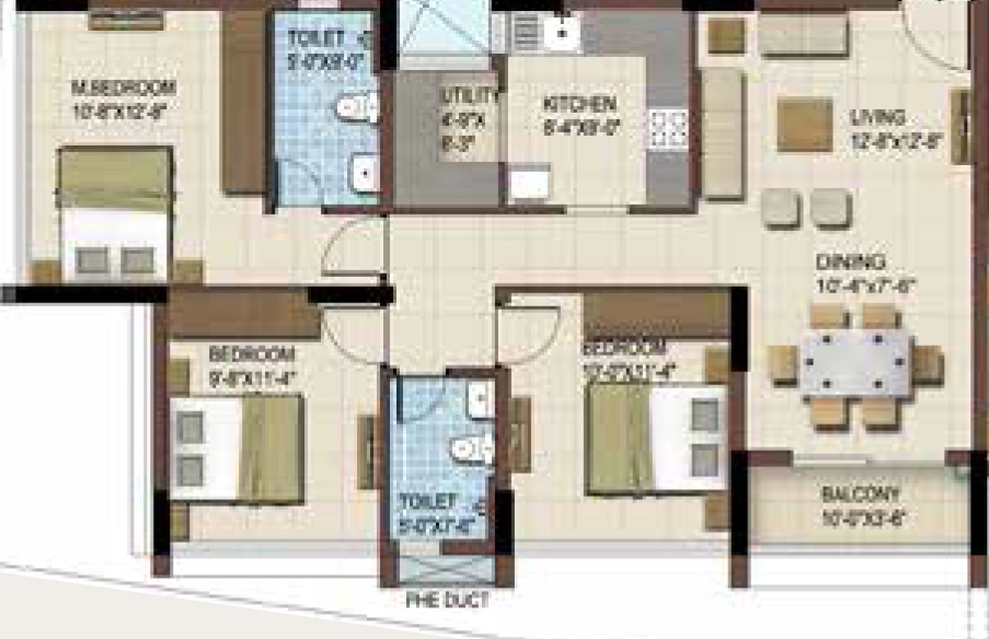 3 BHK Flat in Kriticons Aristo in Urapakkam, Chennai - Image 932120