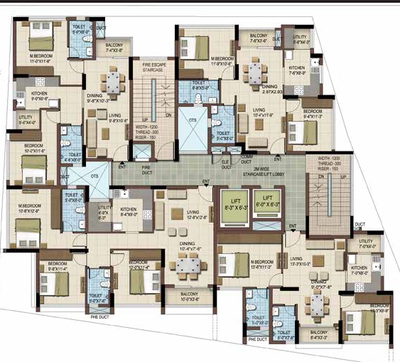 Floor Plan of Kriticons Aristo in Urapakkam, Chennai - Image 438084