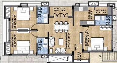 3 BHK Flat in Kriticons Floret in Anna Nagar, Chennai - Image 932121