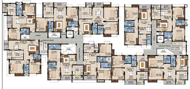 Floor Plan of Kriticons Green Lakes in Urapakkam, Chennai - Image 438101