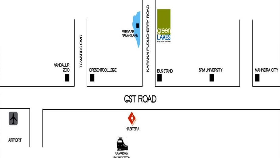 Location of Kriticons Green Lakes in Urapakkam, Chennai - Image 438100