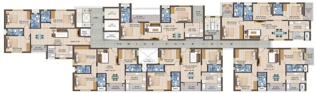 Floor Plan of Kriticons Jirawala Paradise in Purasaiwakkam, Chennai - Image 438146