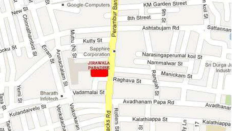 Location of Kriticons Jirawala Paradise in Purasaiwakkam, Chennai - Image 438145
