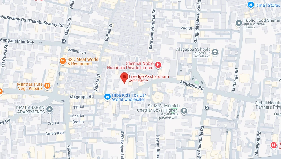 Location of Livedge Akshardham in Purasaiwakkam, Chennai - Image 438137