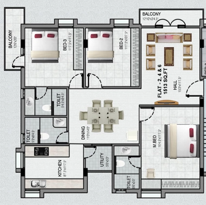 3 BHK Flat in Maxis Rajam in Anna Nagar, Chennai - Image 932163