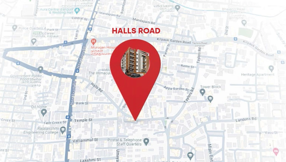 Location of Salma Panache Residences in Kilpauk, Chennai - Image 438160