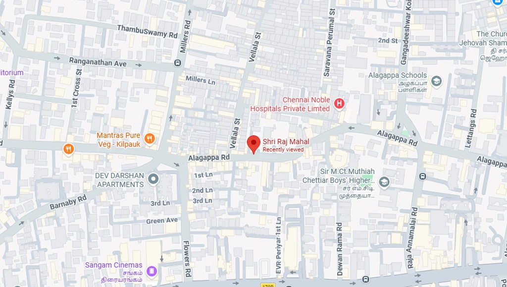 Location of Shri Raj Mahal in Purasaiwakkam, Chennai - Image 438112