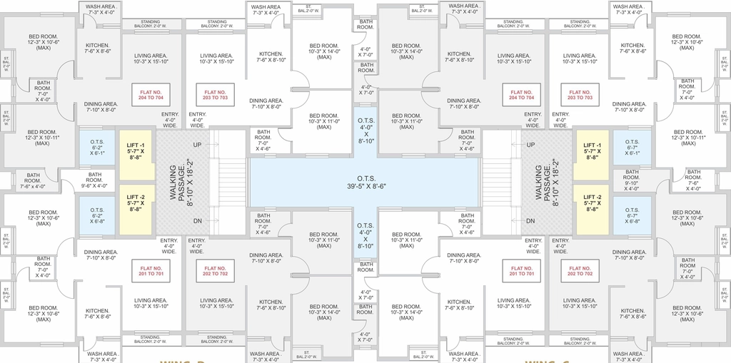 Floor Plan of Shree Crystal City in Bhakti Nagar, Rajkot - Image 438192