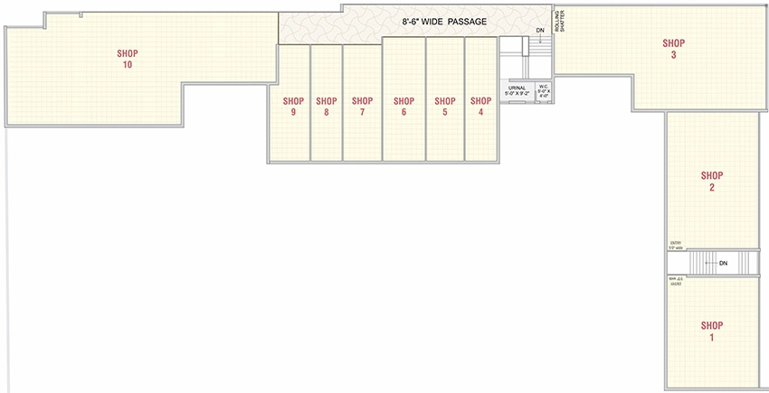 Floor Plan of Commercial Shree Crystal City in Bhakti Nagar, Rajkot - Image 438214