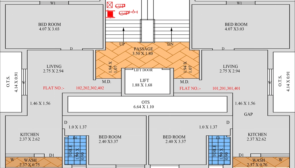 Floor Plan of Rameshbhai Mira Madhav Avenue in Lakshmiwadi, Rajkot - Image 438259