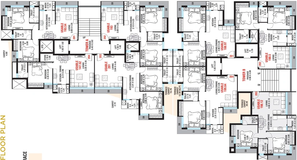 Floor Plan of Pipaliya Empire in Bhakti Nagar, Rajkot - Image 438266