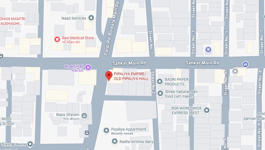 Location of Commercial Pipaliya Empire in Bhakti Nagar, Rajkot - Image 438271