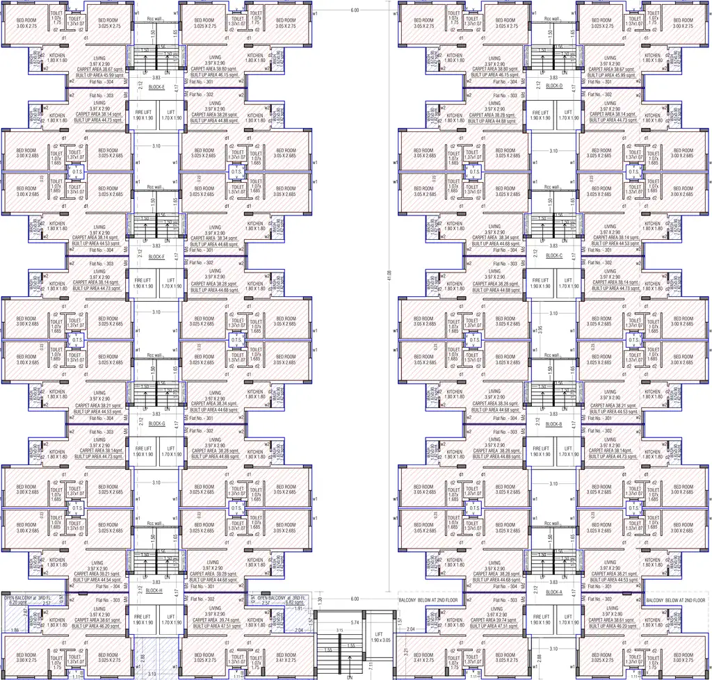 Floor Plan of Satyam Elegance in Bhakti Nagar, Rajkot - Image 438280