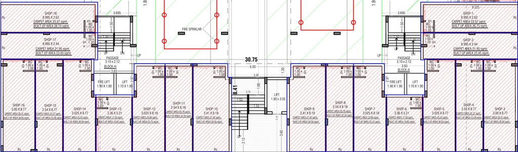 Floor Plan of Commercial Satyam Elegance in Bhakti Nagar, Rajkot - Image 438286