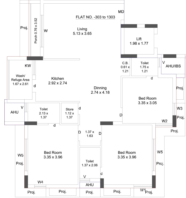 3 BHK Flat in Swastik Suvarna Path in Mavdi, Rajkot - Image 932195