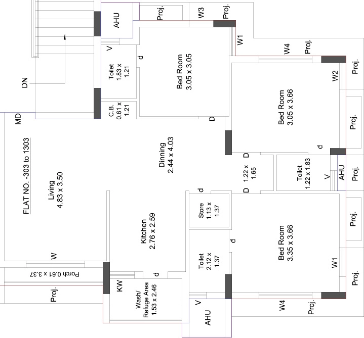 3 BHK Flat in Swastik Suvarna Path in Mavdi, Rajkot - Image 932194