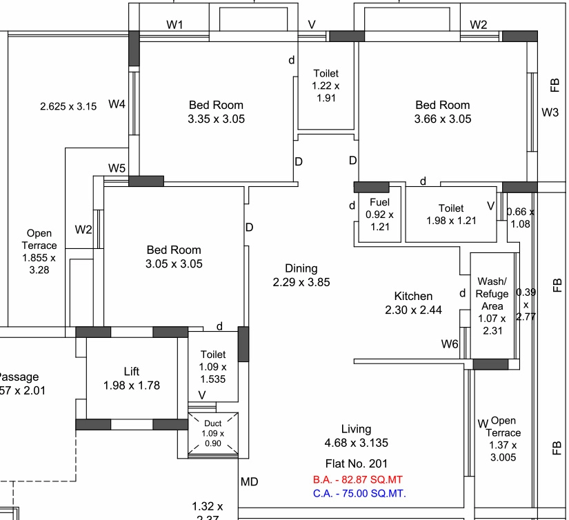3 BHK Flat in Akash Skyhills in Lodhika, Rajkot - Image 932204