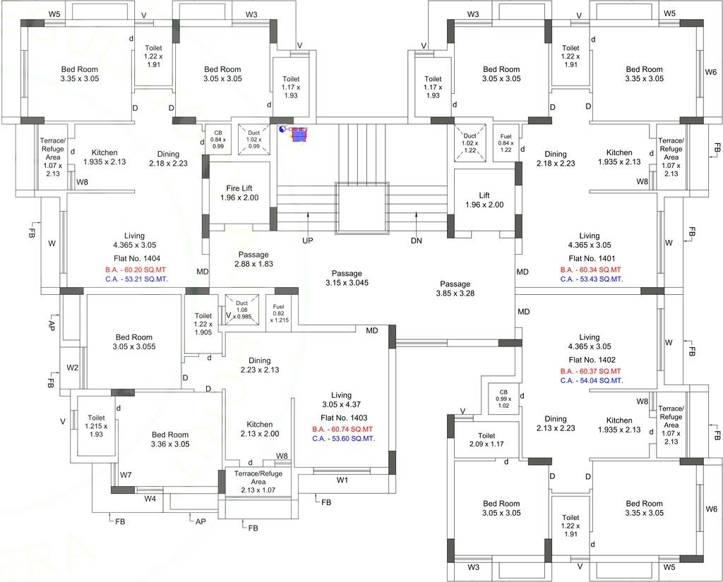 Floor Plan of Akash Skyhills in Lodhika, Rajkot - Image 438348