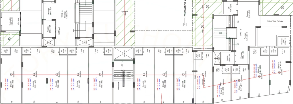 Floor Plan of Commercial Akash Skyhills in Bhakti Nagar, Rajkot - Image 438354
