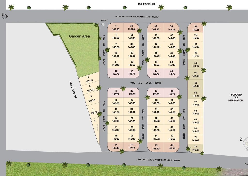 Master Plan of Crystal Palm Paradise in Lodhika, Rajkot - Image 438370