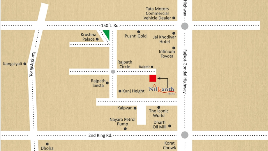 Location of Krishna Nilkanth Prime in Lodhika, Rajkot - Image 438382