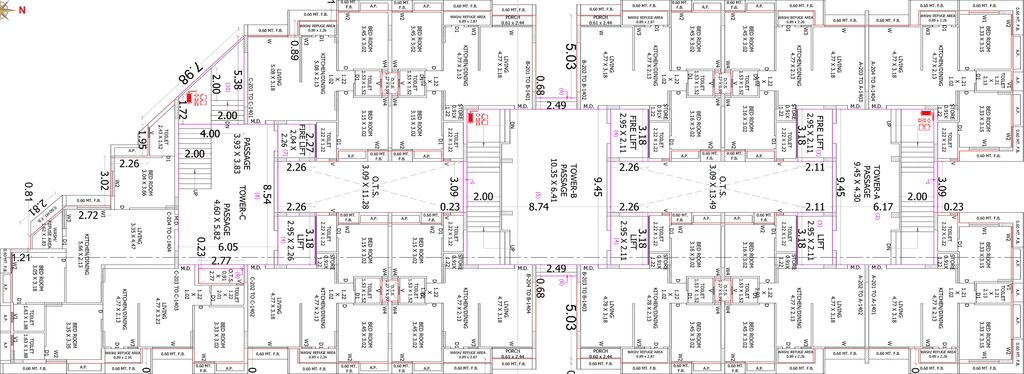 Floor Plan of Shiv Bhakti Heights in Lodhika, Rajkot - Image 438396