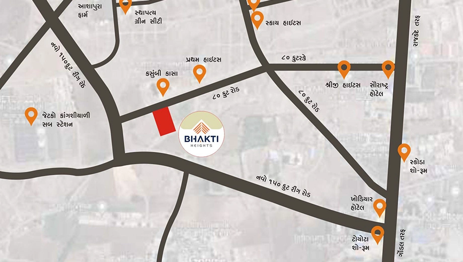 Location of Shiv Bhakti Heights in Lodhika, Rajkot - Image 438394