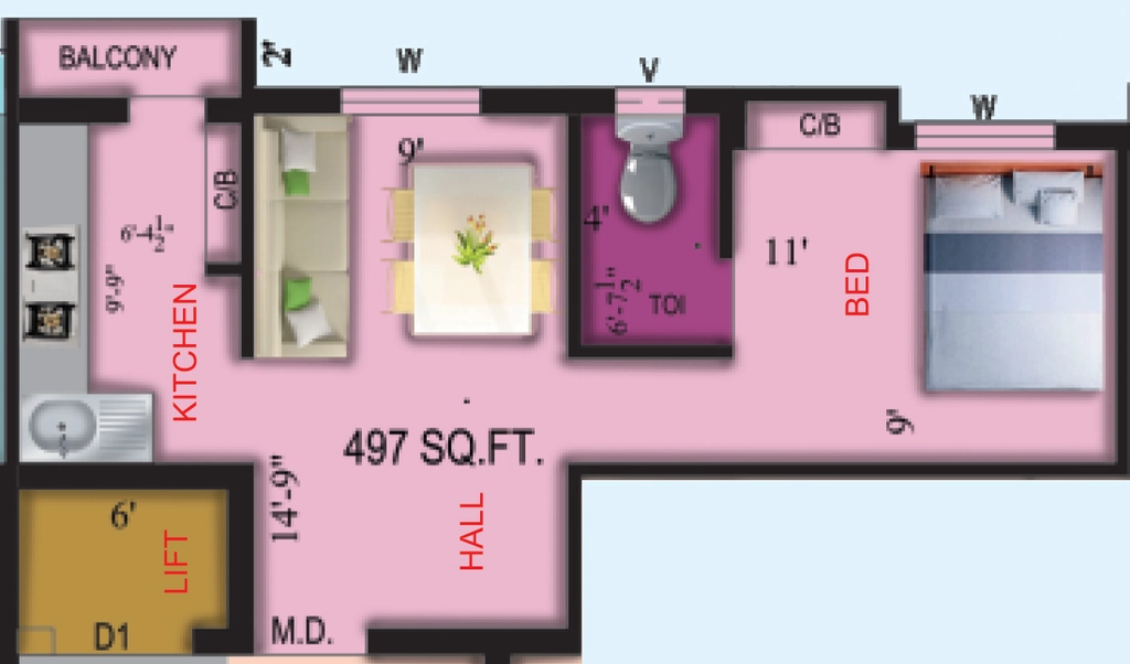 1 BHK Flat in VGK Speed Well in Chromepet, Chennai - Image 932241