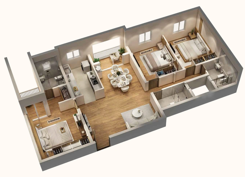 3 BHK Flat in Traventure Altitude 9 in Koyambedu, Chennai - Image 932245