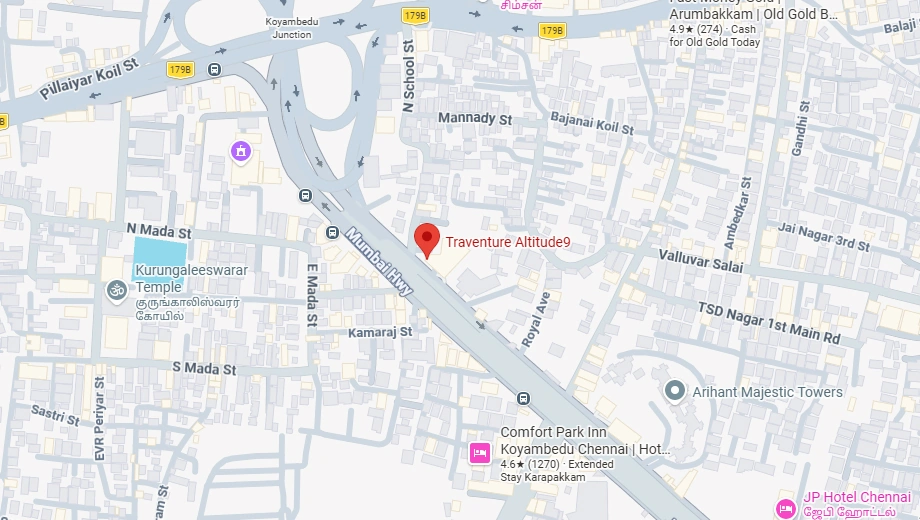 Location of Traventure Altitude 9 in Koyambedu, Chennai - Image 438471