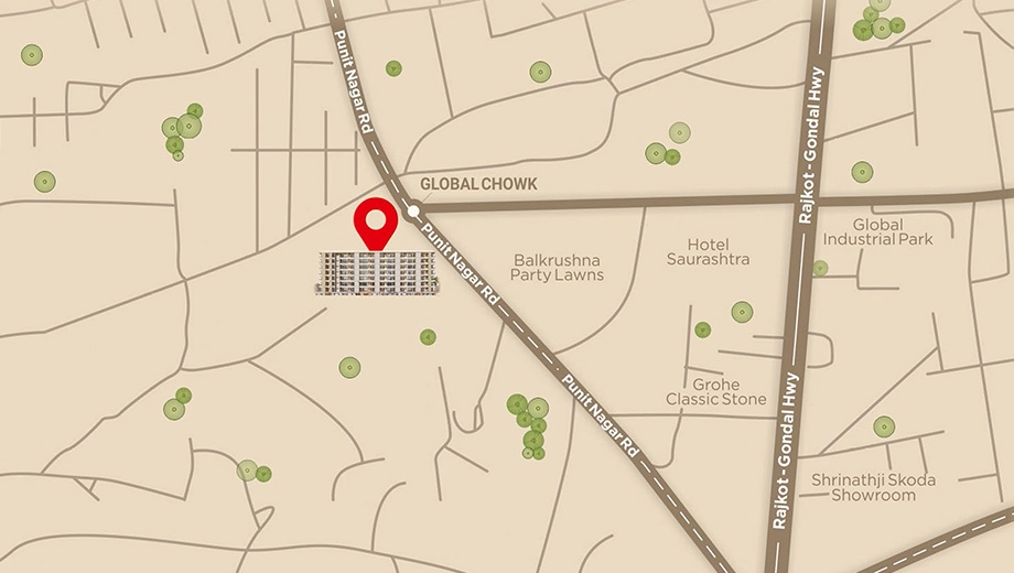 Location of Commercial Oram 7 Views in Lodhika, Rajkot - Image 438410