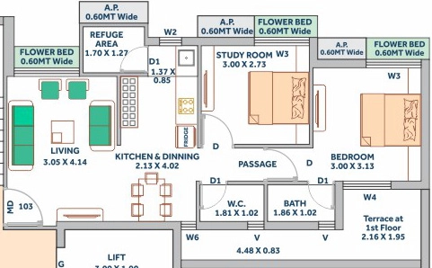 2 BHK Flat in Raj Pusti Hills in Lodhika, Rajkot - Image 932221