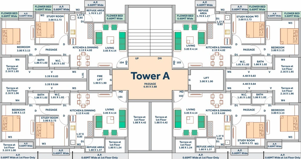 Floor Plan of Raj Pusti Hills in Lodhika, Rajkot - Image 438421