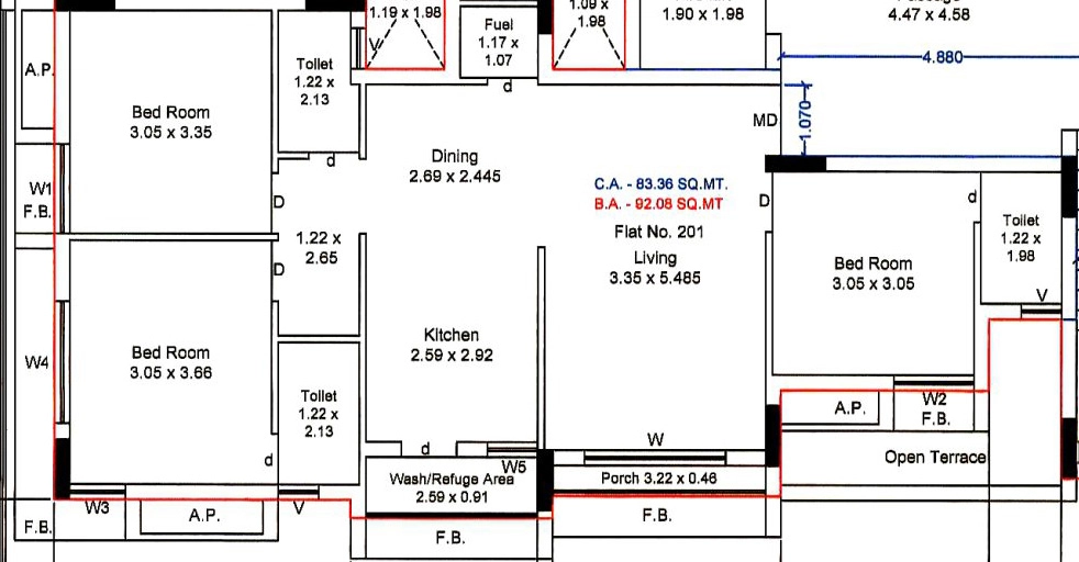 3 BHK Flat in Savariya Kunj Height in Lodhika, Rajkot - Image 932226