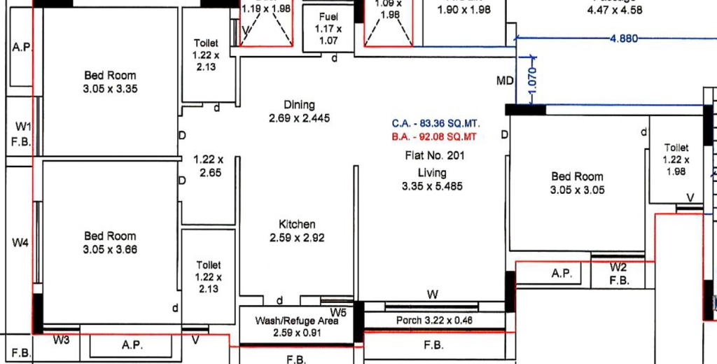 3 BHK Flat in Savariya Kunj Height in Lodhika, Rajkot - Image 932227