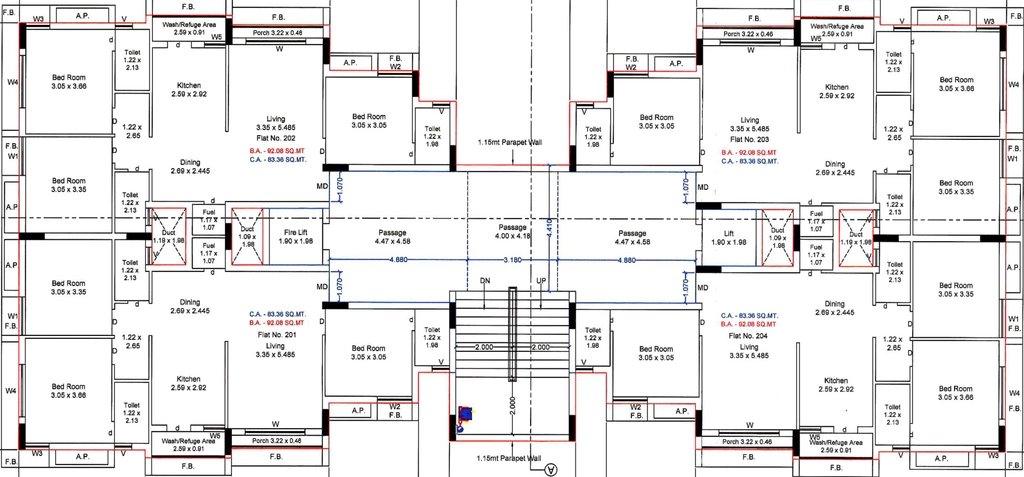 Floor Plan of Savariya Kunj Height in Lodhika, Rajkot - Image 438435