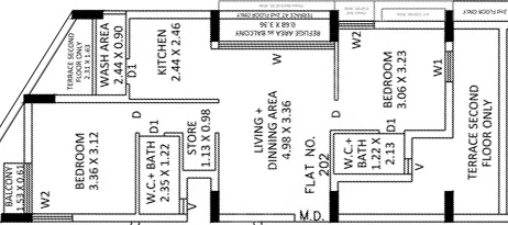 2 BHK Flat in Shreenath Golden Nest in Lodhika, Rajkot - Image 932231