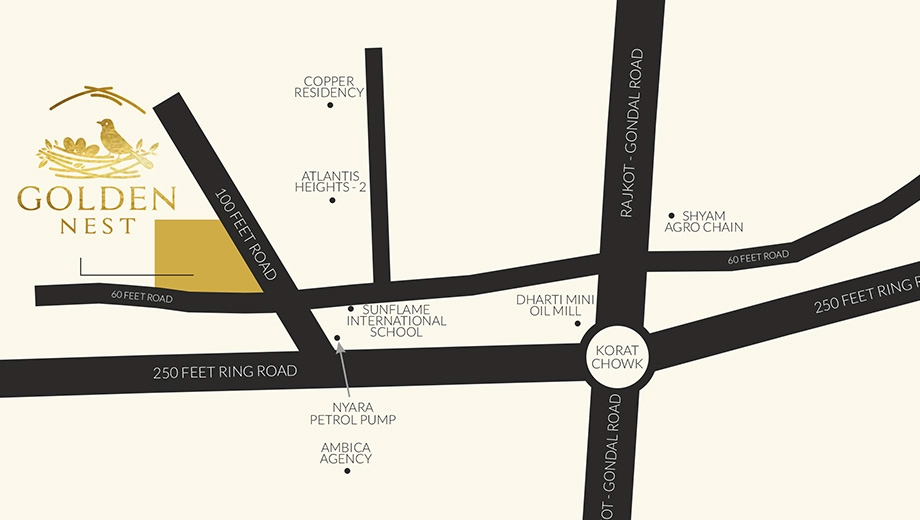 Location of Shreenath Golden Nest in Lodhika, Rajkot - Image 438445