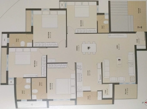 4 BHK Flat in Bluetone Blue Diamond in Munjka, Rajkot - Image 932264