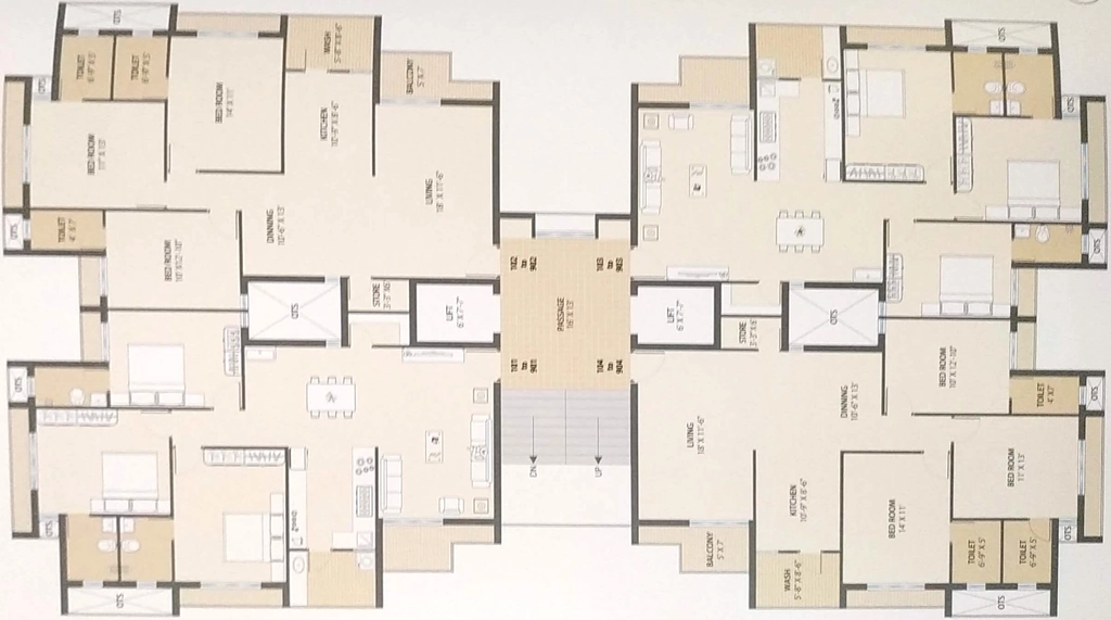 Floor Plan of Bluetone Blue Diamond in Munjka, Rajkot - Image 438528