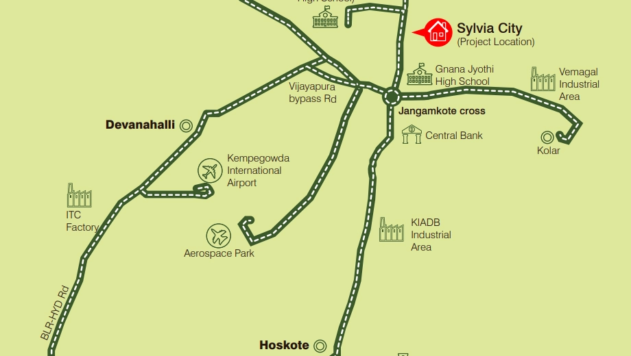 Location of Svamitva Sylvia City in Devanahalli, Bangalore - Image 438533