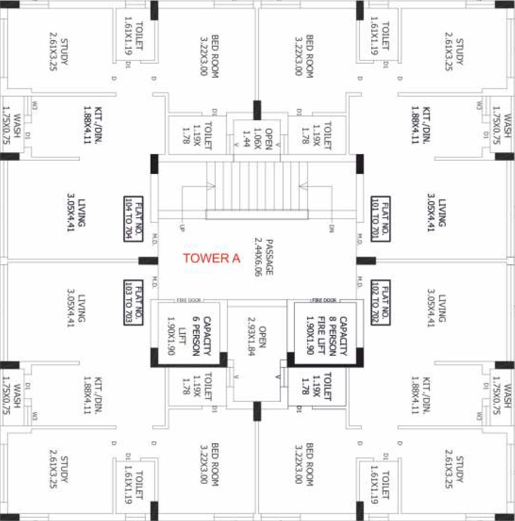 Floor Plan of Janki Icon Gold in Munjka, Rajkot - Image 438540