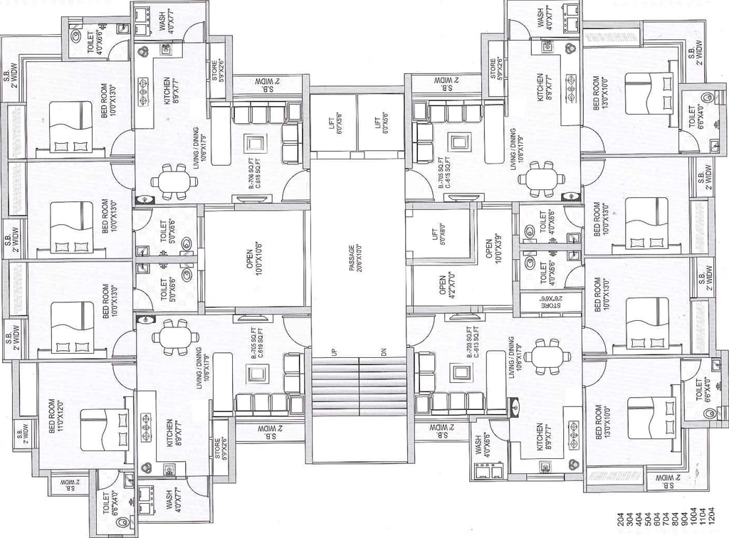 Floor Plan of JV Prashanti Heights in Munjka, Rajkot - Image 438573