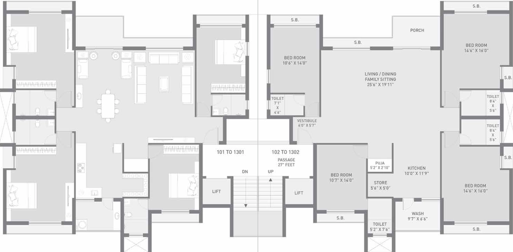 Floor Plan of Malabar Hills in Munjka, Rajkot - Image 438581