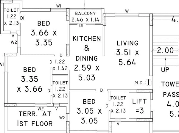 3 BHK Flat in Nand Heights in Munjka, Rajkot - Image 932280
