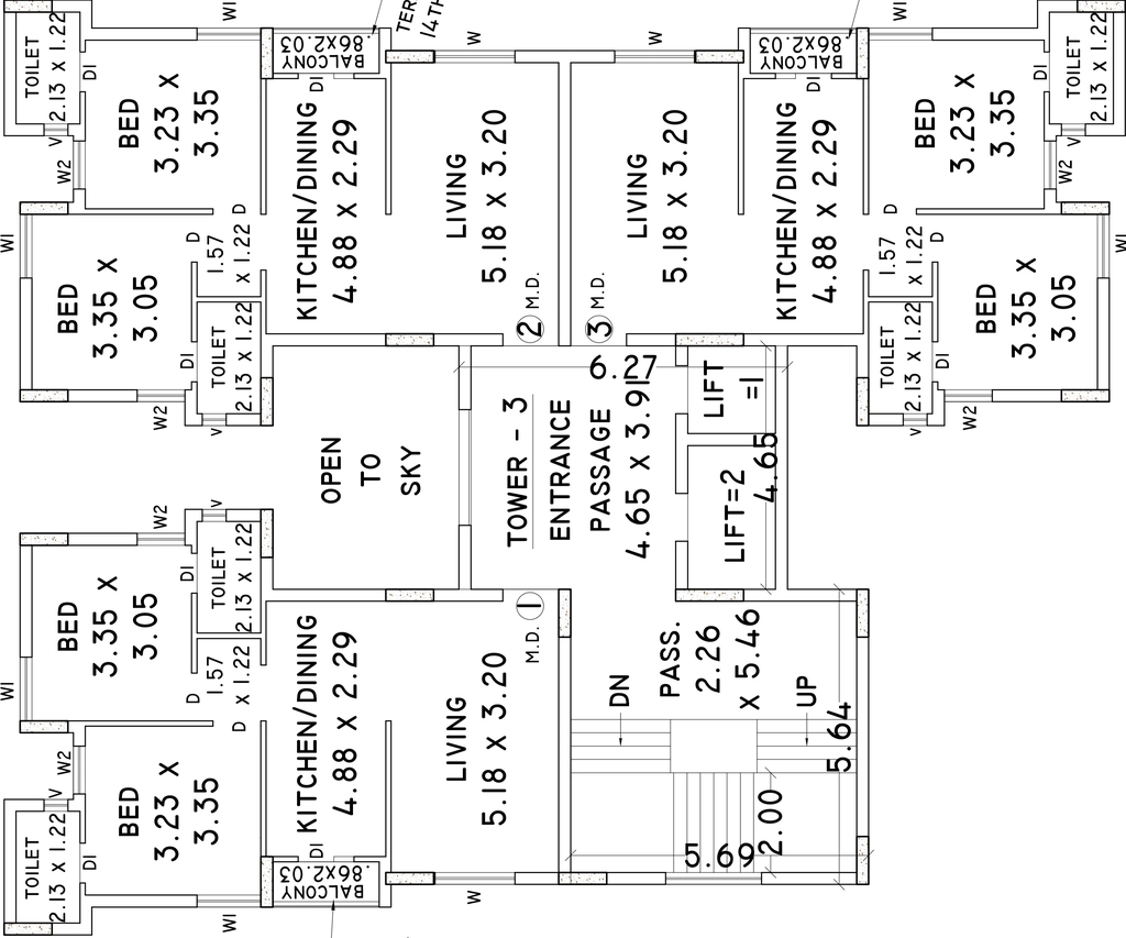 Floor Plan of Nand Heights in Munjka, Rajkot - Image 438586