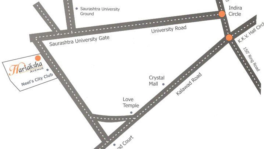 Location of Omkar Hariaksha Avenue in Munjka, Rajkot - Image 438592