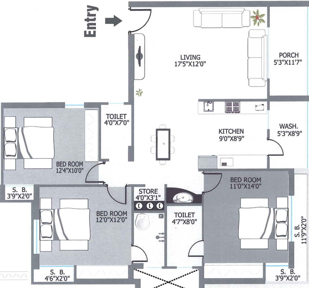 3 BHK Flat in Pooja Icon Silver in Munjka, Rajkot - Image 932284