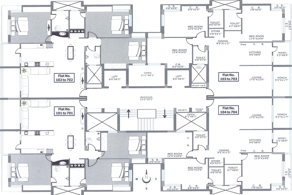 Floor Plan of Pooja Icon Silver in Munjka, Rajkot - Image 438606