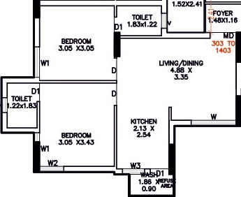 2 BHK Flat in Ram Prashanti Twin in Munjka, Rajkot - Image 932285